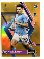 2022-23 Topps Finest UCL Man City RC Julian Alvarez Gold Refractor 29/50