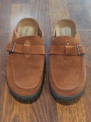 Cobb Hill Mule Driving Shoes Womens 8 Bailee Slide Suede Leather Rust Color