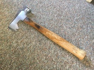 vintage Craftsman 6570 wood handle drywall sheetrock axe half hatchet