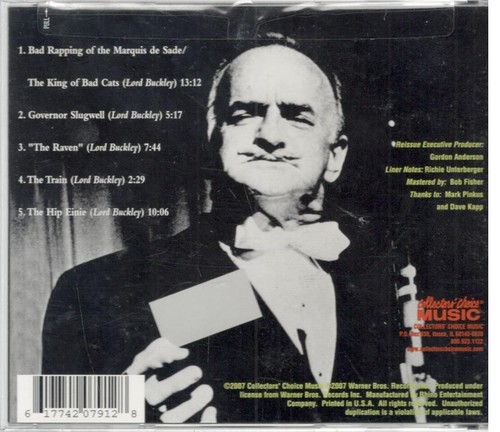 Lord Buckley, A Most Immaculately Hip Aristocrat; 5 Track Comedy CD - Picture 3 of 3