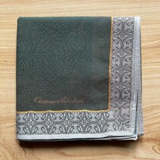 HANDKERCHIEF MEN'S POCKET SQUARE VINTAGE GEOMETRIC PLAIN COTTON 18" B0756