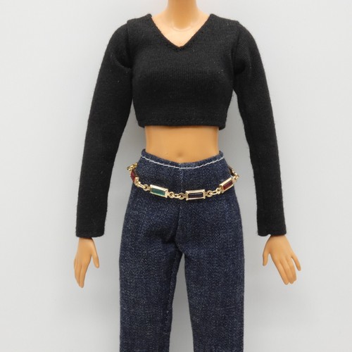 Integrity Toys Poupée Barbie Taille Ceinture Chaîne Dorée Multicolore Rectangle Perles Verre - Photo 15/19