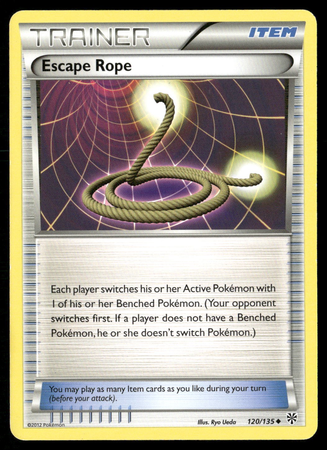 Escape Rope 120/135 Uncommon Plasma Storm Pokemon Lightly Played