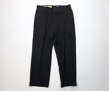 Vintage 50s Rockabilly Mens 36x28 Heavy Wool Striped Wide Leg Chino Pants USA