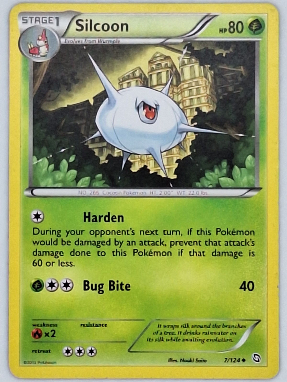 Silcoon 7/124 Pokemon - Black and White Dragons Exalted MP