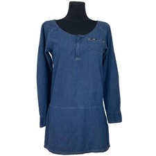 ROBE WESTERN CAFTAN TUNIQUE COURTE LÉGÈRE EN DENIM TUNIQUE LEE TELLER. SIZE M...