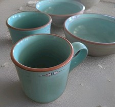 VTG Set of 16 Stoneware Noritake Boulder Ridge 8674 Dinner Setting MCM Japan