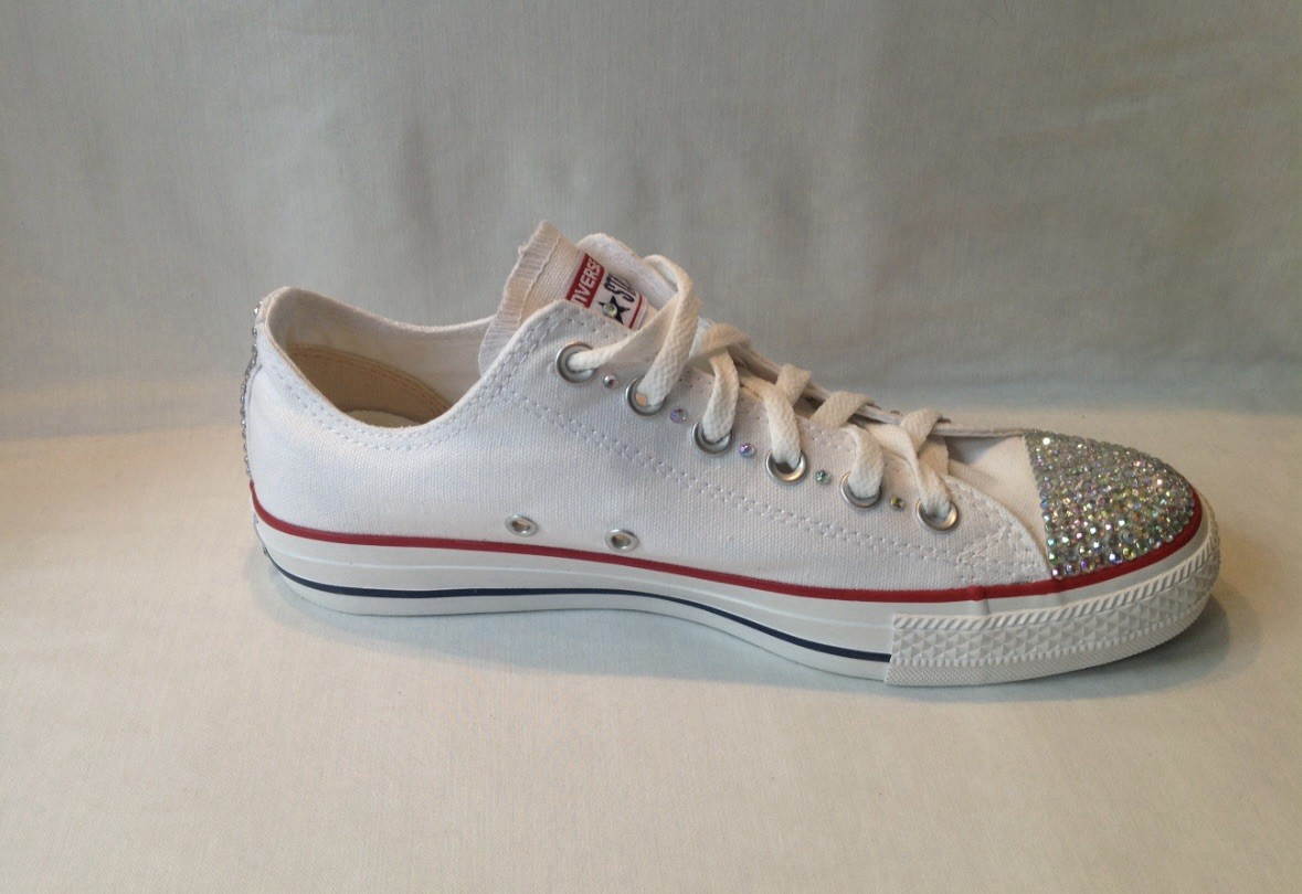 Bedazzled White Converse Rhinestone Converse Crystal Custom