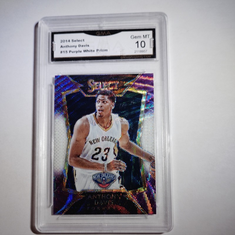 2014-2015 Panini Select Purple/White Prizm #5 Anthony Davis GEM MINT 10