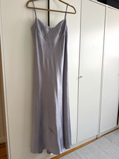 W7 Women's Lavender Satin Full Slip Spaghetti Strap, Size L Regular