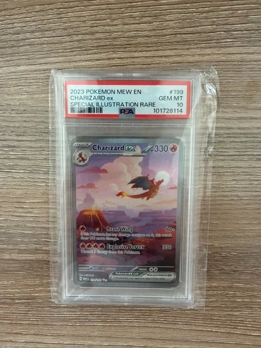 PSA 10 Charizard ex 2023 Pokemon MEW EN 151 Special Illustration Rare SIR #199