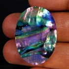 33.20Cts. Natural Incredible Abalone Shell Oval Cabochon Reiki Healing Gemstone