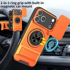 For iPhone 17 Pro Max 16 15 14 Case Magnetic Kickstand Shockproof Camera Cover