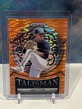 2025 Prizm Jack Leiter Talisman Orange Pulsar /399 #12 Texas Rangers