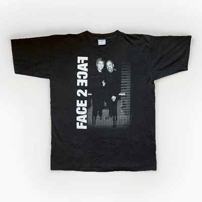 VTG Elton John & Billy Joel Face To Face Tour 2002 Black SS T-Shirt Men's XL