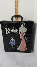 VTG 1962 Barbie Mattel/Ponytail Case Black Wardrobe Clothes Solo Doll Carry Case