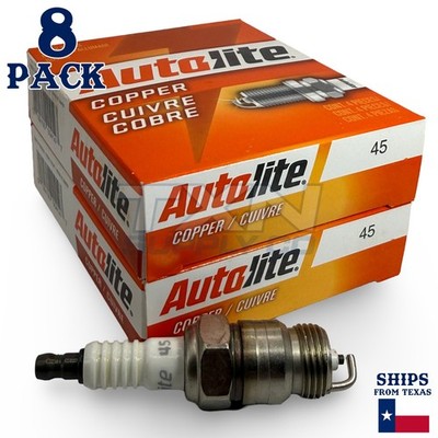 Autolite 45 Copper Core Spark Plugs - 8 Pack | eBay