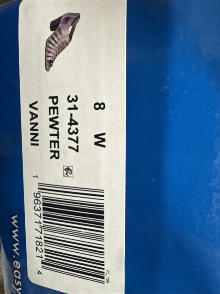 Easy Street Vanni da Donna Sandali Tacco Misura 8 Largo Argento Msrp - Immagine 3 di 3