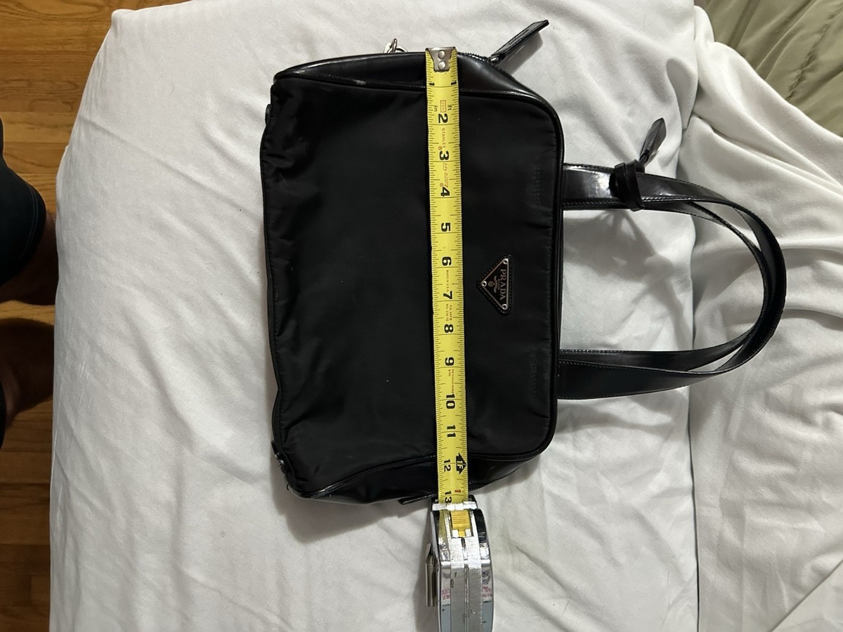Vintage 90s Prada Black Nylon Top Handle Bag With Keys | eBay