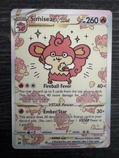 Pokémon TCG Simisear VSTAR GG37/GG70 Crown Zenith Galarian Gallery Holo Card