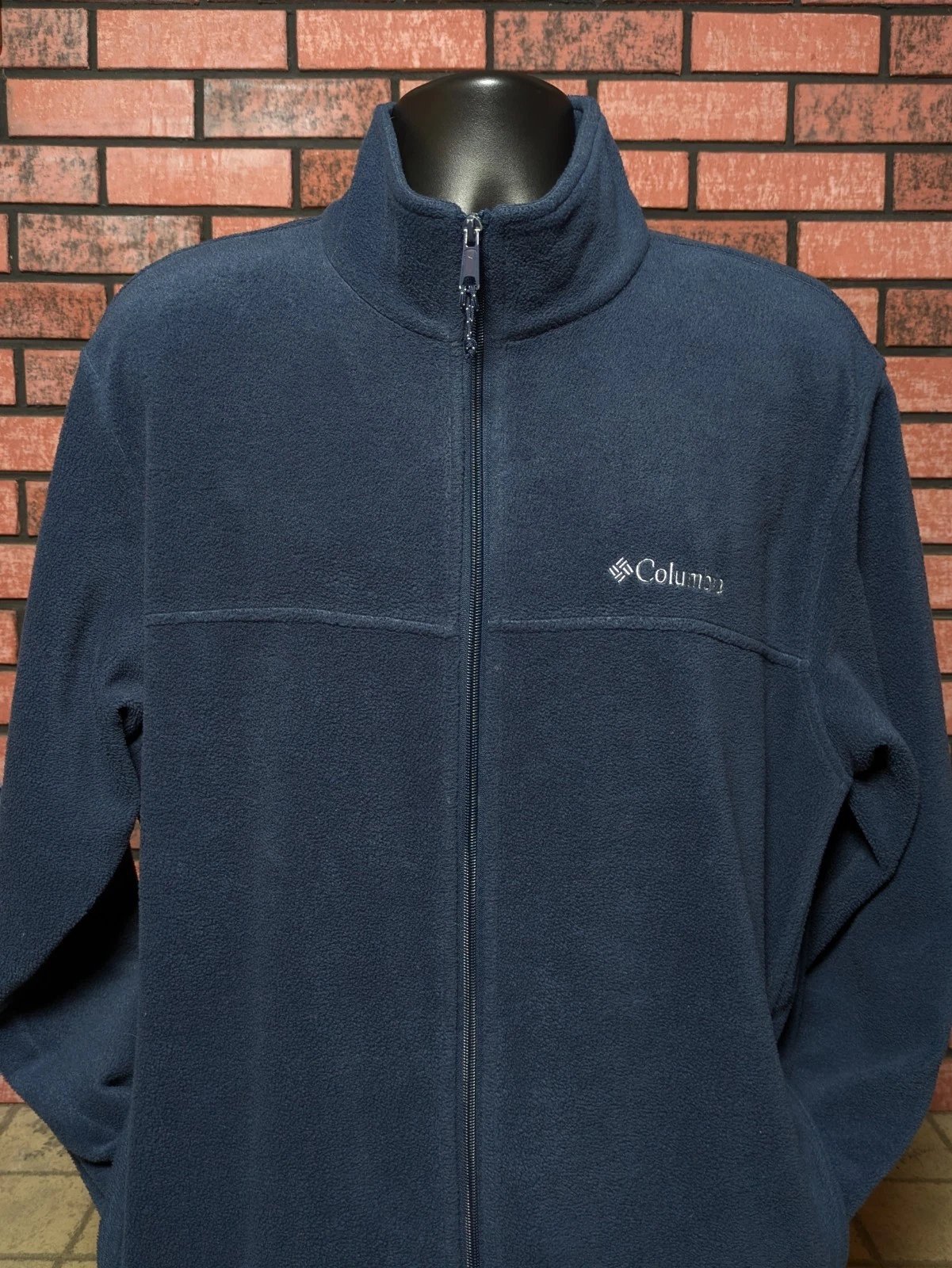 Columbia Men’s XL Navy Blue Full Zip Fleece Jacket Warm Outdoor Layer