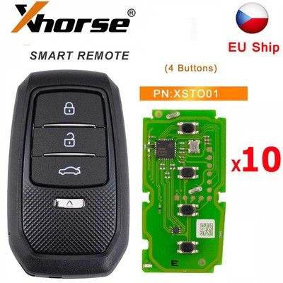 10x Xhorse XSTO01EN Universal Smart Remote Key 4 Buttons Fit For Toyota XM38