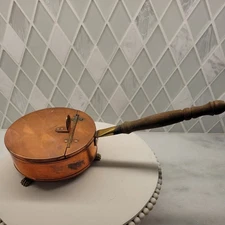 VINTAGE Silent Butler Ashtray - Wood Handle With Claw Feet
