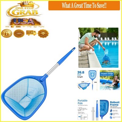 26.8-inch Pool Skimmer Net with Aluminum Pole for Hot Tubs & Ponds