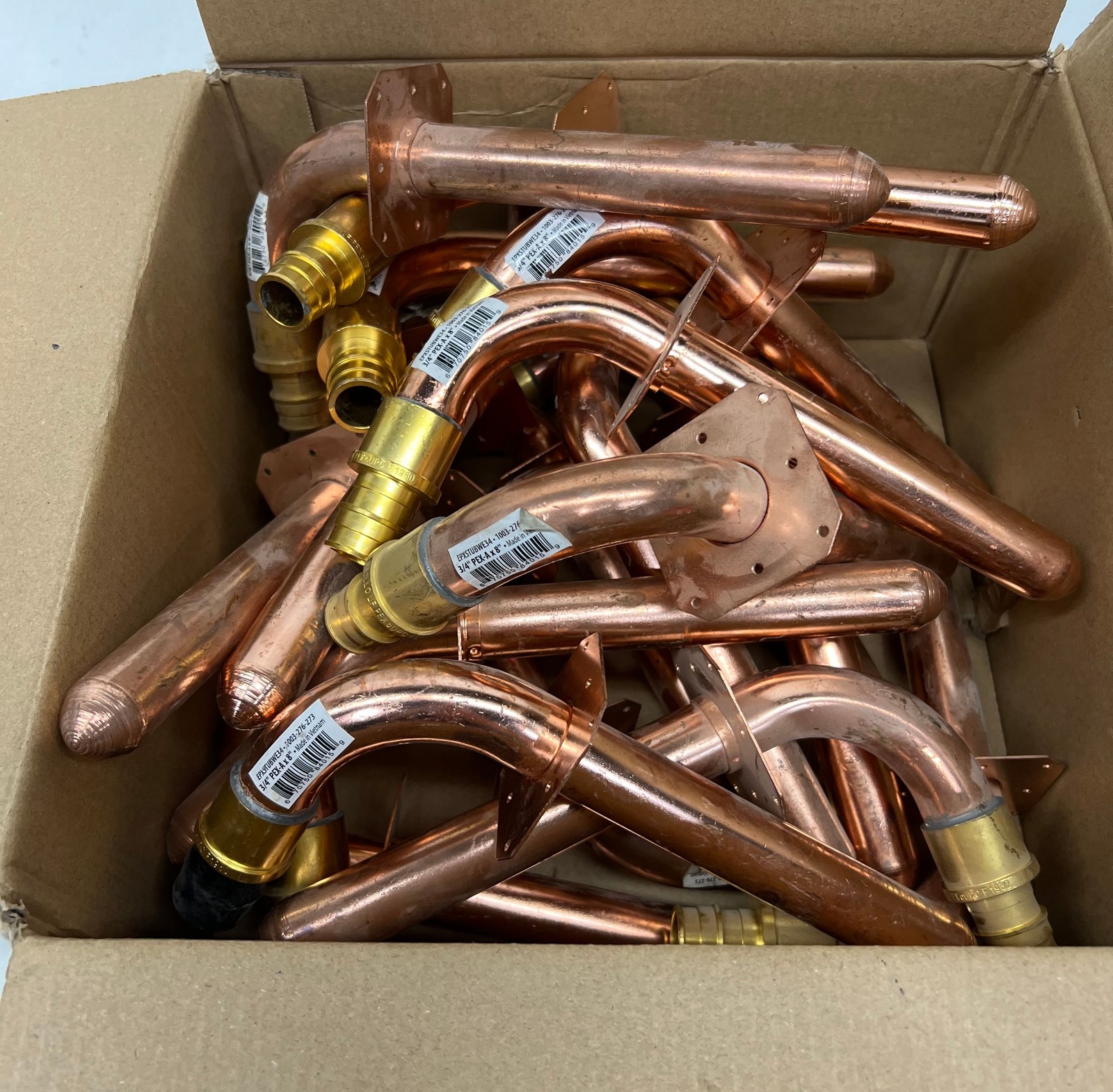 19 PK APOLLO 8 in.x3/4 in.Copper PEX-A Expansion Barb Stub-Out 90 Elbow w/Flange