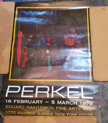 Gregory Perkel Gallery Exhibition Poster Eduard Nakhamkin Fine Arts New York 70s