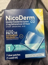 NicoDerm CQ 142050 7-Piece Step 1 Clear Nicotine Patch