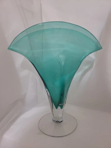Vintage Blenko Glass Fan Vase 11.5"