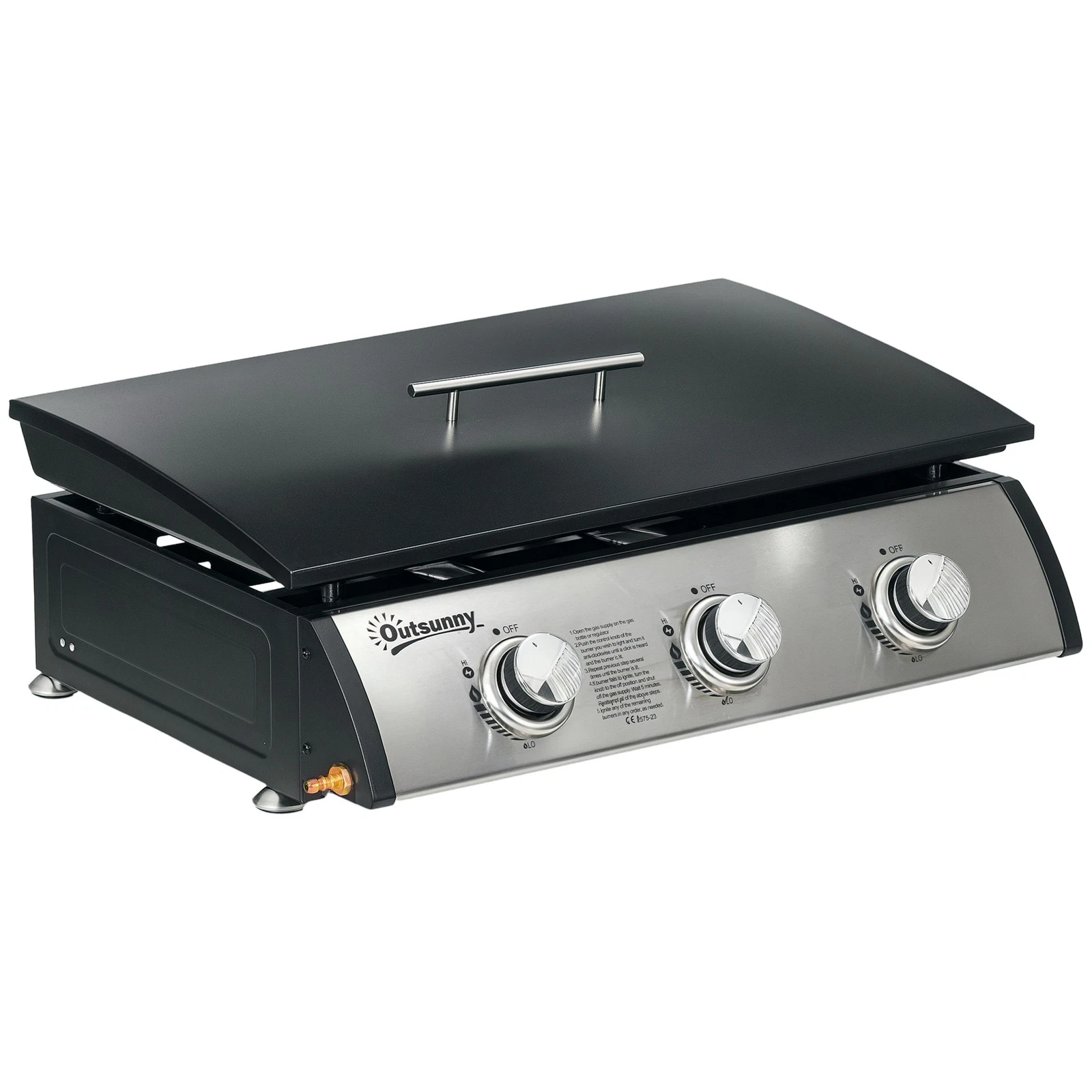 Outsunny Portable Gas Plancha BBQ Grill with 3 Burners, Non-Stick Griddle, Lid
Opens in a new window