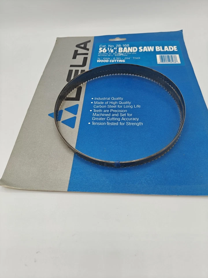 Лезвие ленточной пилы Delta 28–168 56–1/8 дюйма × 3/8 дюйма × 0,014 дюйма 6 точек на дюйм | скамья 10 дюймов - Изображение 3 из 4
