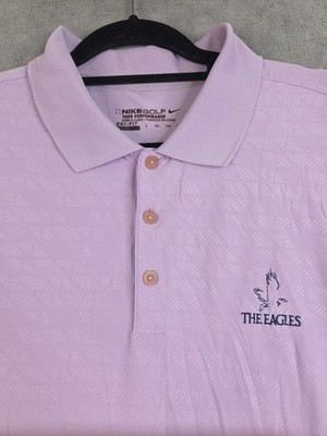Nike Golf Tour Performance Polo Shirt Men's 2XL Lavender Dri-Fit The Eagles GC