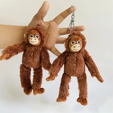 19cm Cute Baby Punch Mini Orangutan Funny Plush Keychain Monkey Bag Car Pendant