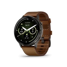 Garmin Venu 4 Smartwatch Slate/Brown Leather
