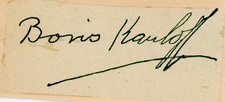 Boris Karloff – Clipped Signature