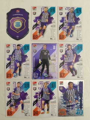 Match Attax Extra 21/22 Team Set Erzgebirge Aue Alle 9 Karten 2021/2022