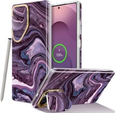 Magnetic Samsung Galaxy S25 Ultra Case with Camera Cover Kickstand, Mil-Grade