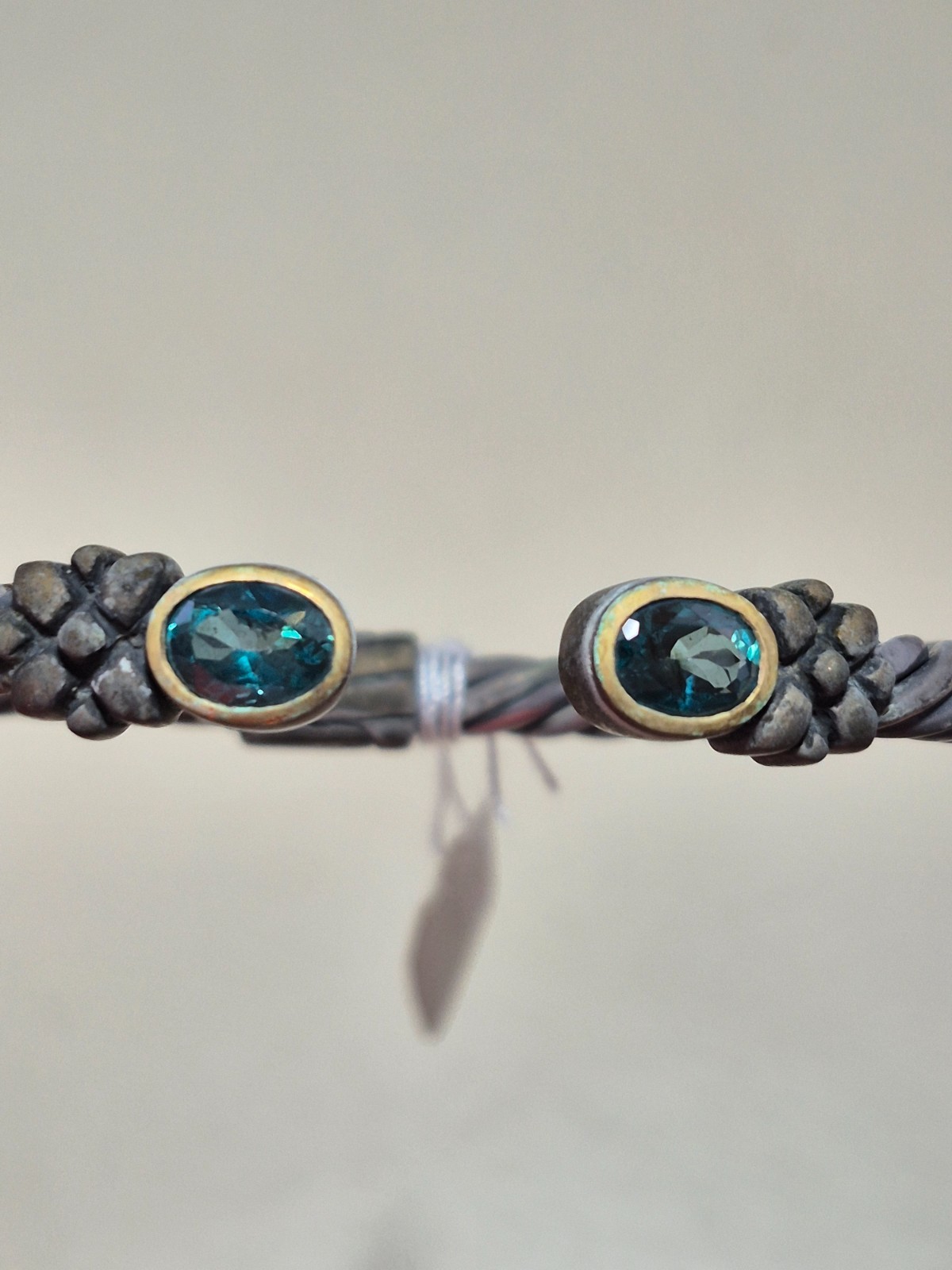 Sterling Silver Hinged Twisted Cable Cuff Bracele… - image 6