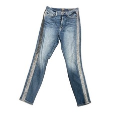 7 For All Mankind Womens High Rise Skinny Jeans Blue Indigo Denim Size 27/28 USA