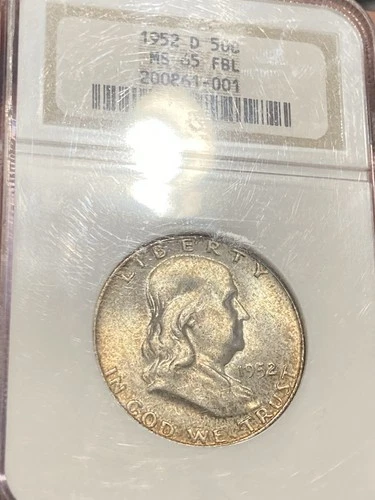 1952-D FRANKLIN HALF DOLLAR NGC MS65 FBL