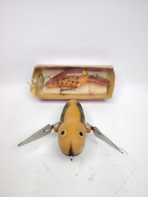 Vintage Lure Bill Norman Crawdad 1970s & Heddon Crazy Crawler Rare Colour