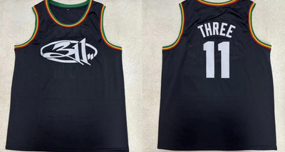 COLLECTION Basketball Jersey Shirt Unisex S-5XL THREE Eleven 311 black