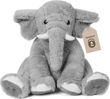 Elephant Weighted Stuffed Animals 5 Lbs 16 Inches Gray, Large Weighted Elephant 