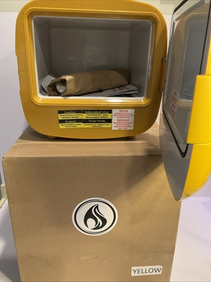 #ad Yellow Hot Box Heated Storage Unit – Holds 9 Cans – 10x10x10 – New In Box $33.82
