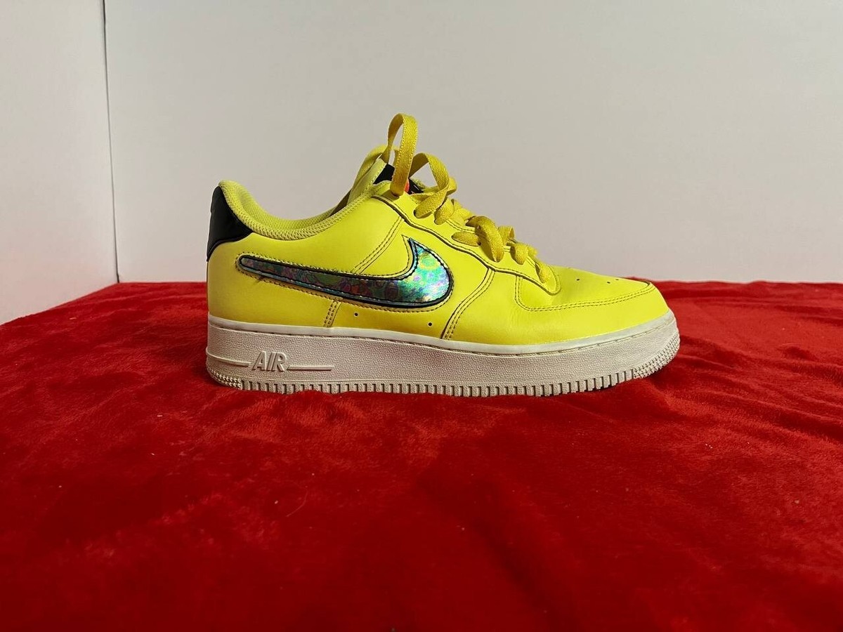 ★Nike ★ Air Force 1 LV8 Yellow Pulse Fw19 Size 9 - Nike Air Force 1 Low '07 LV8 Yellow Pulse