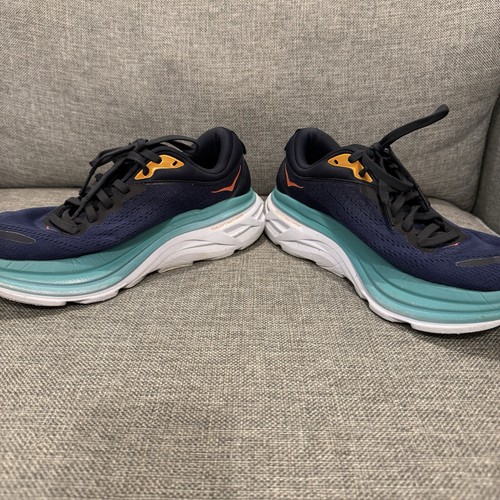 Hoka One One Bondi 8 - Outer Space/ Bellwether Blue Women’s Running Shoes 8B - Picture 5 of 9