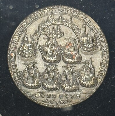 Admiral Vernon Medal Fort Chagre Porto Bello 1739 Choice Ex. José